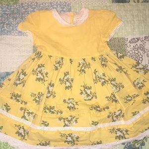 Matilda Jane yellow floral lined dress. EUC